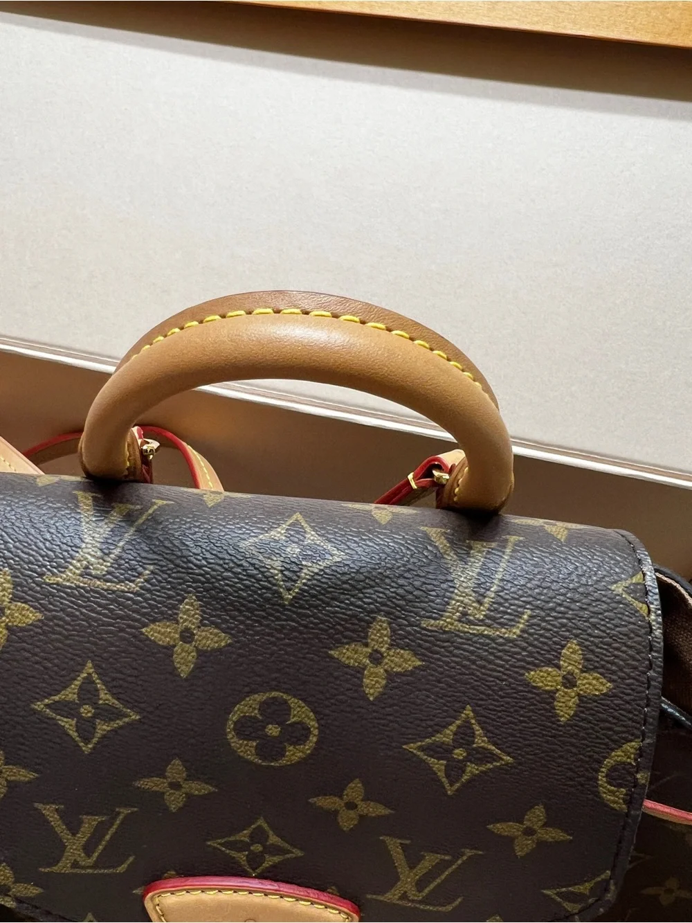 Louis Vuitton Monogram Canvas Backpack in Brown and Vachetta